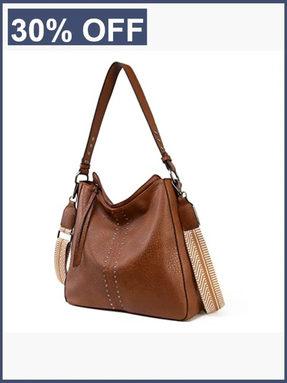 Vegan Leather Hobo Bag for Women Top Handle Satchel Shoulder Purse Crossbody